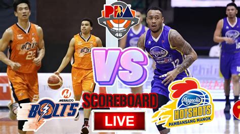 pba scoreboard today|PBA LIVE TODAY: Meralco Bolts VS Magnolia Hotshots .
